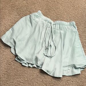 She + Sky Soft Blue Elastic Skort
